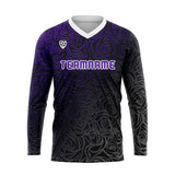 Custom Purple Basketball Soccer Football Shooting Long T-Shirt for Adults and Kids