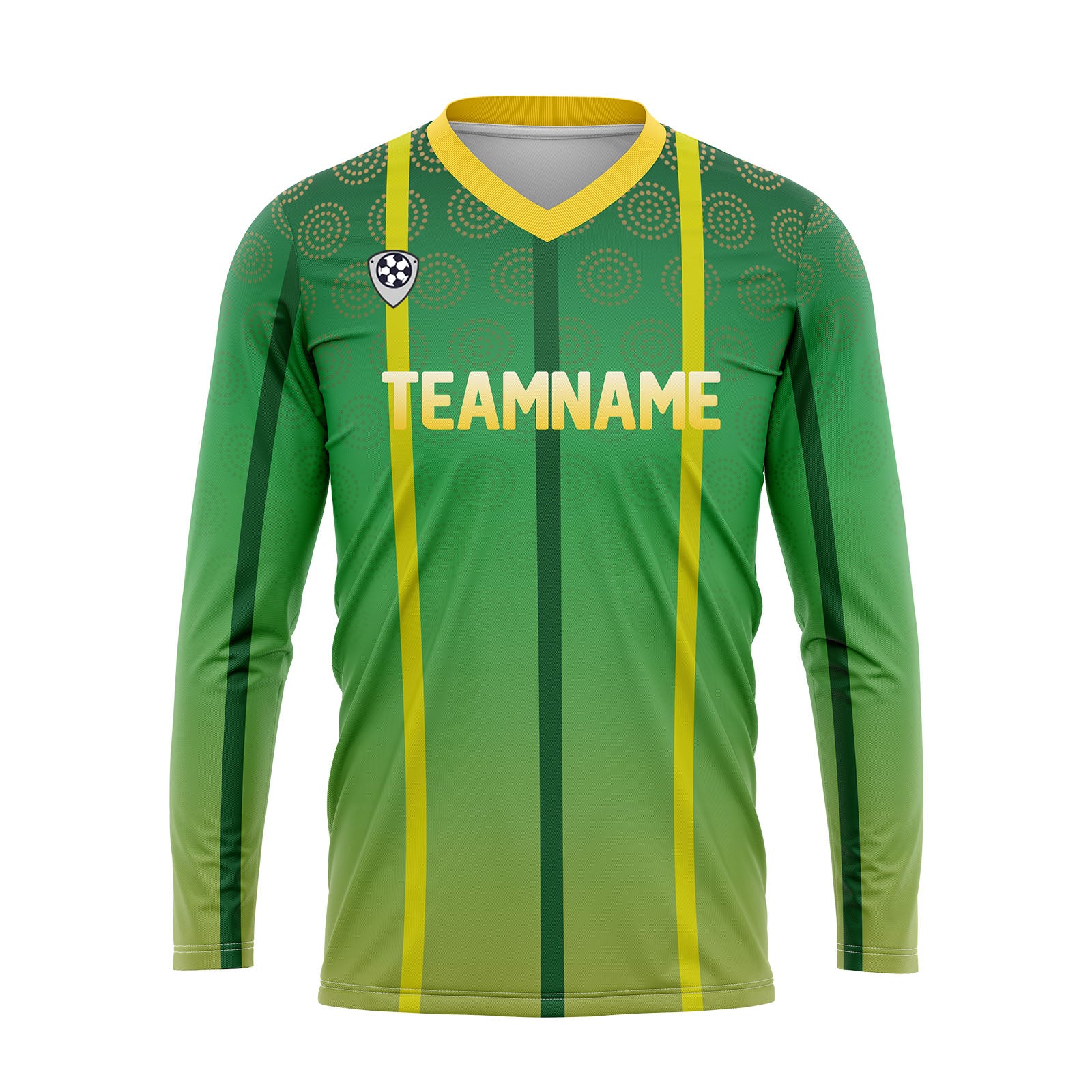 Custom Green Yellow Basketball Soccer Football Shooting Long T-Shirt for Adults and Kids enthsush