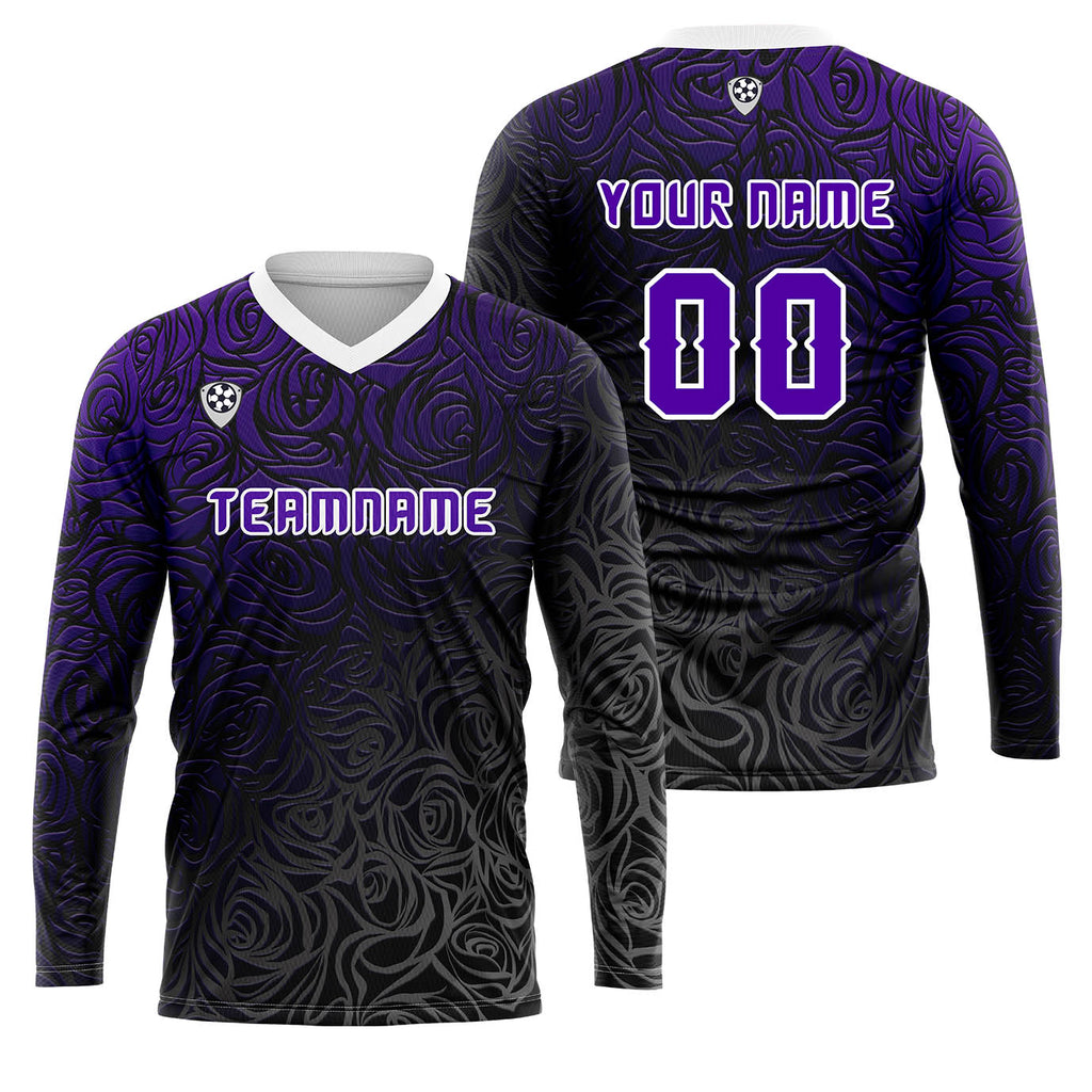 Custom Purple Basketball Soccer Football Shooting Long T-Shirt for Adults and Kids enthsush