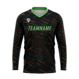 Custom Orange Green Basketball Soccer Football Shooting Long T-Shirt for Adults and Kids