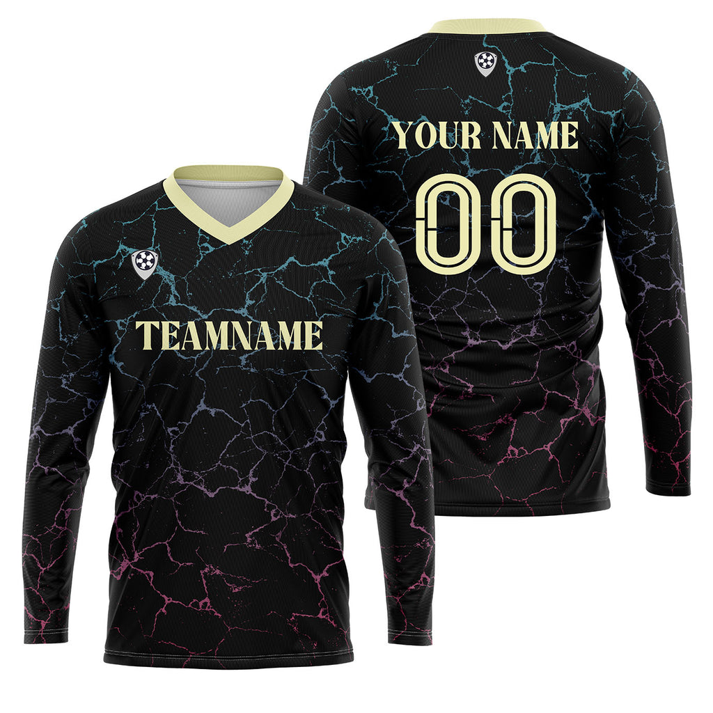 Custom Black Yellow Basketball Soccer Football Shooting Long T-Shirt for Adults and Kids enthsush