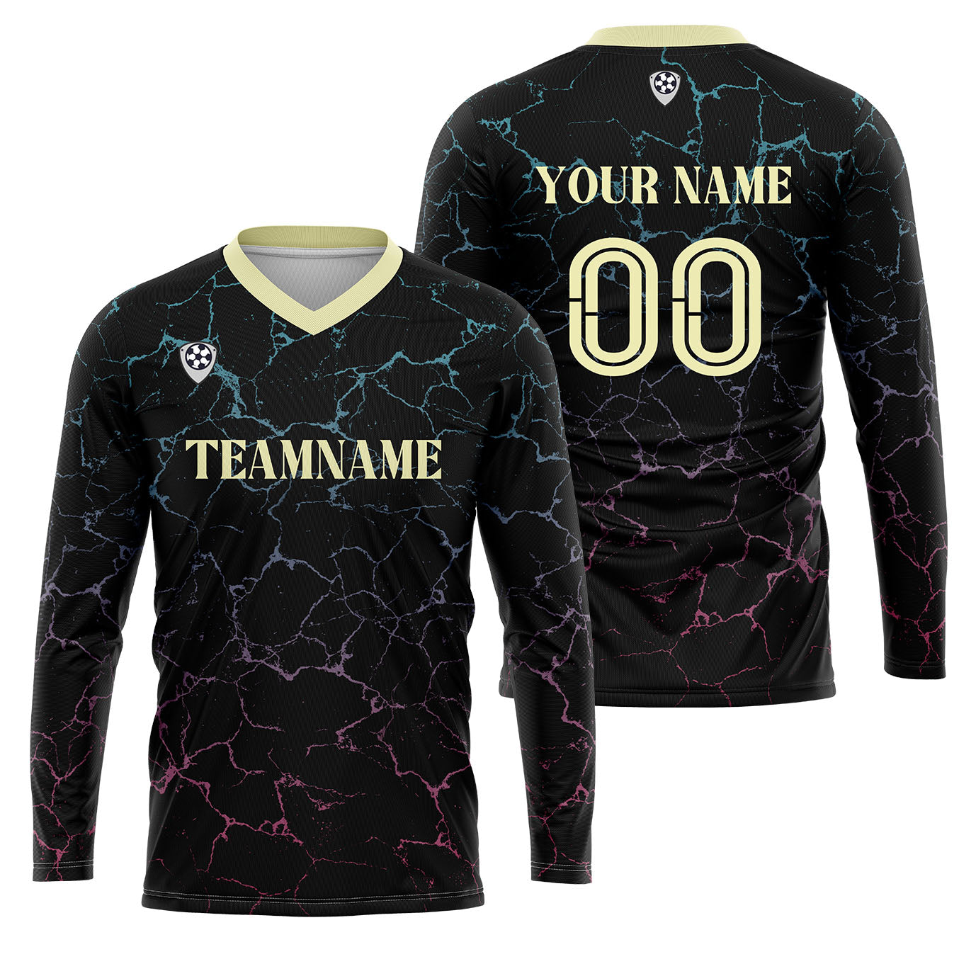 Custom Black Yellow Basketball Soccer Football Shooting Long T-Shirt for Adults and Kids enthsush