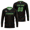 Custom Orange Green Basketball Soccer Football Shooting Long T-Shirt for Adults and Kids enthsush