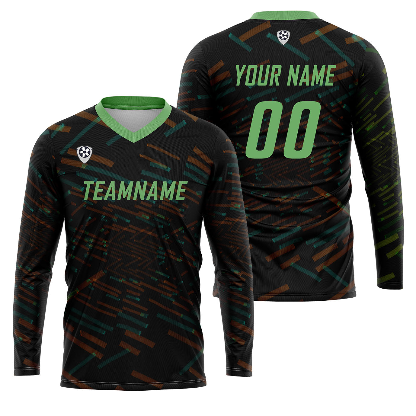Custom Orange Green Basketball Soccer Football Shooting Long T-Shirt for Adults and Kids enthsush