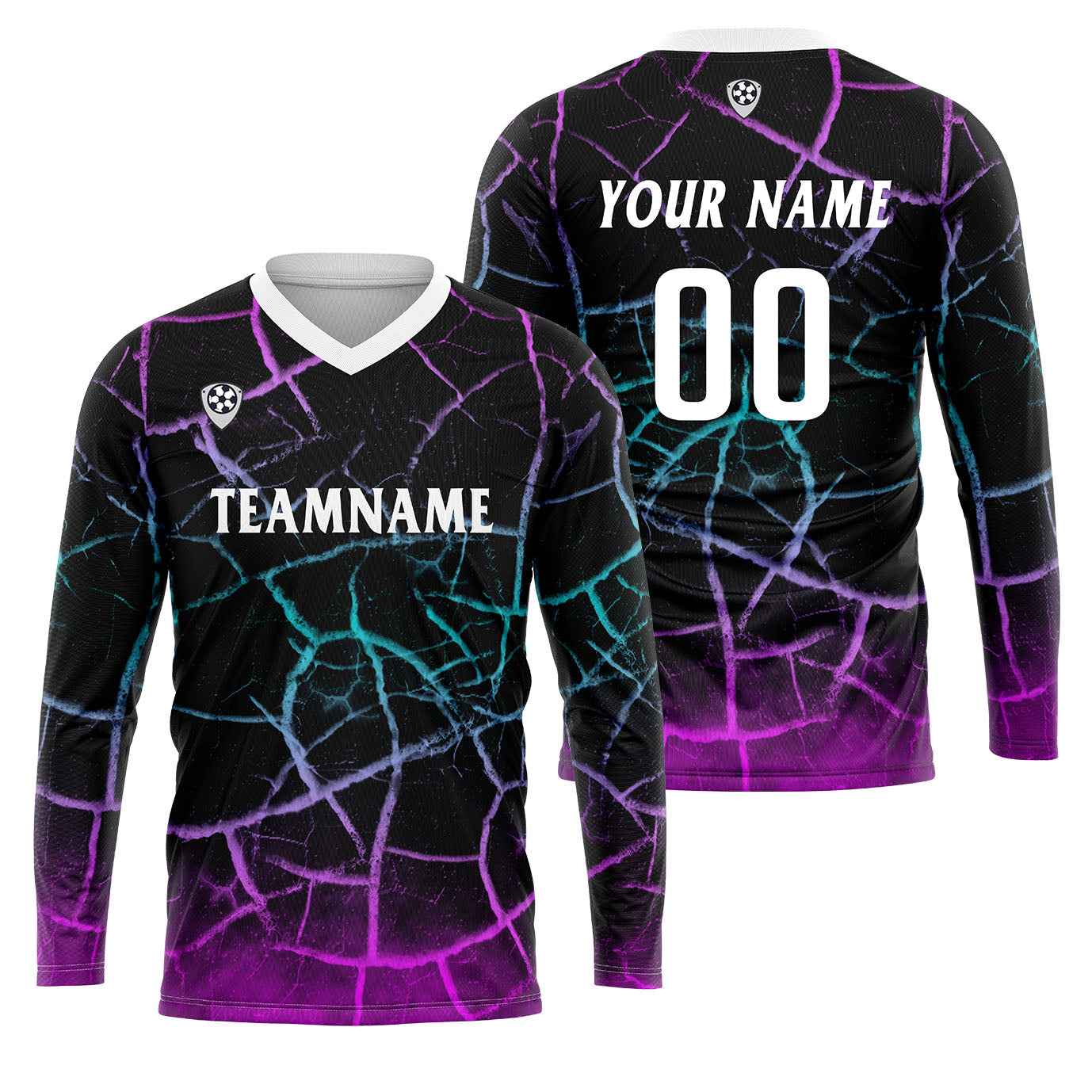 Custom Blue Powder Basketball Soccer Football Shooting Long T-Shirt for Adults and Kids enthsush