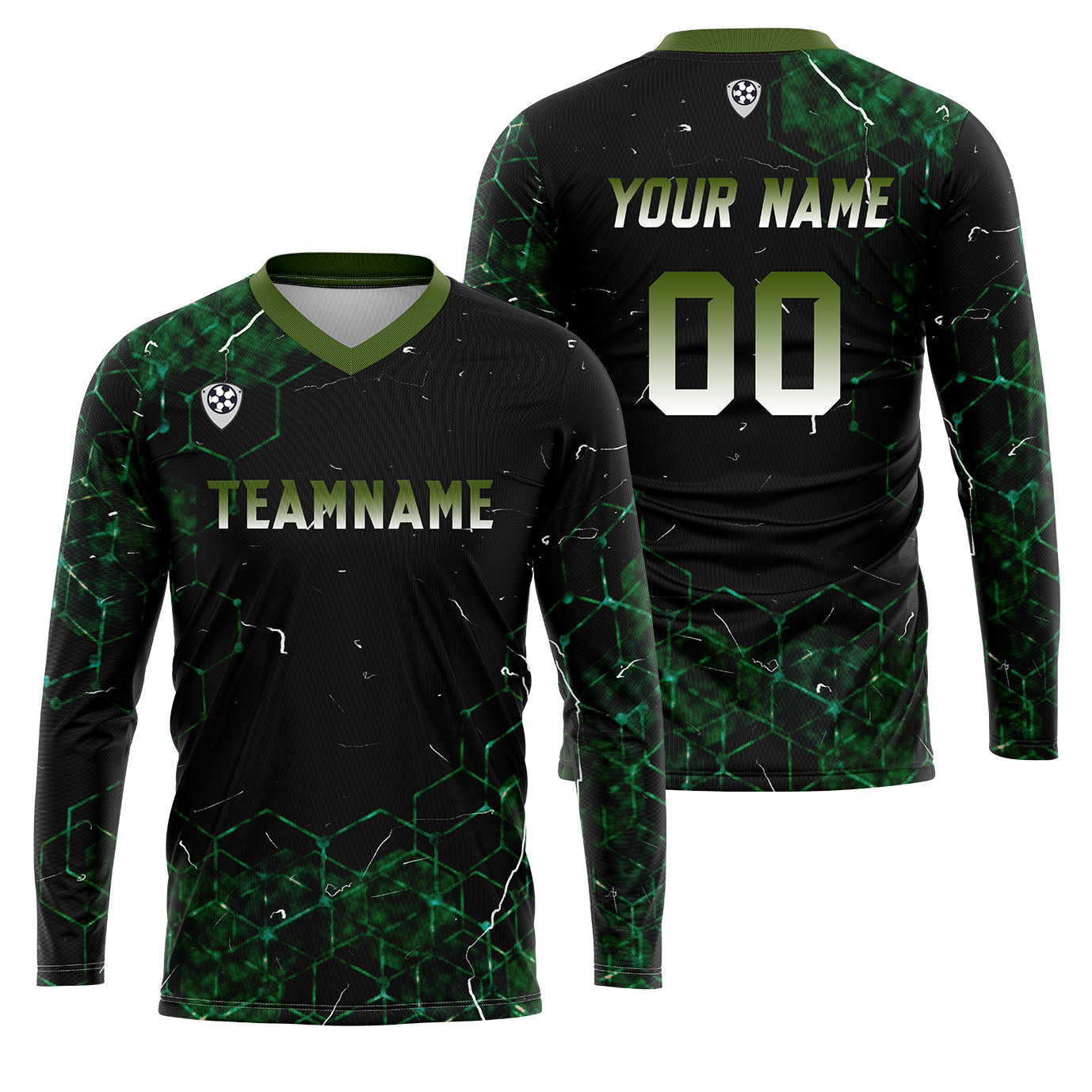 Custom Green Basketball Soccer Football Shooting Long T-Shirt for Adults and Kids enthsush