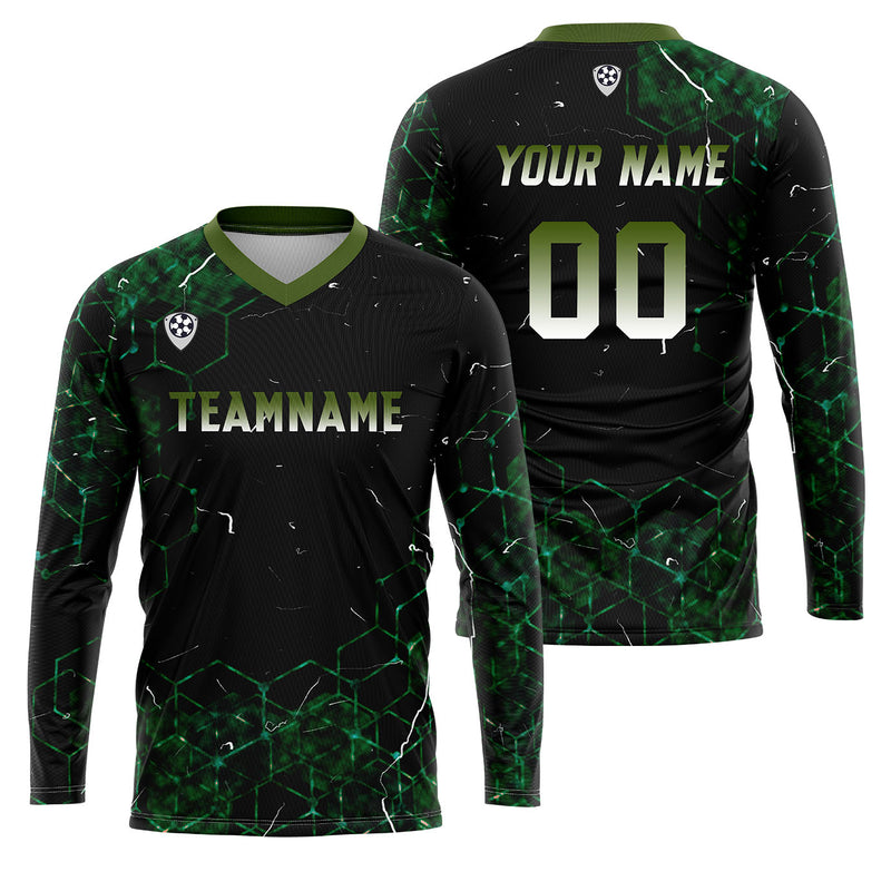 Custom Green Basketball Soccer Football Shooting Long T-Shirt for Adults and Kids