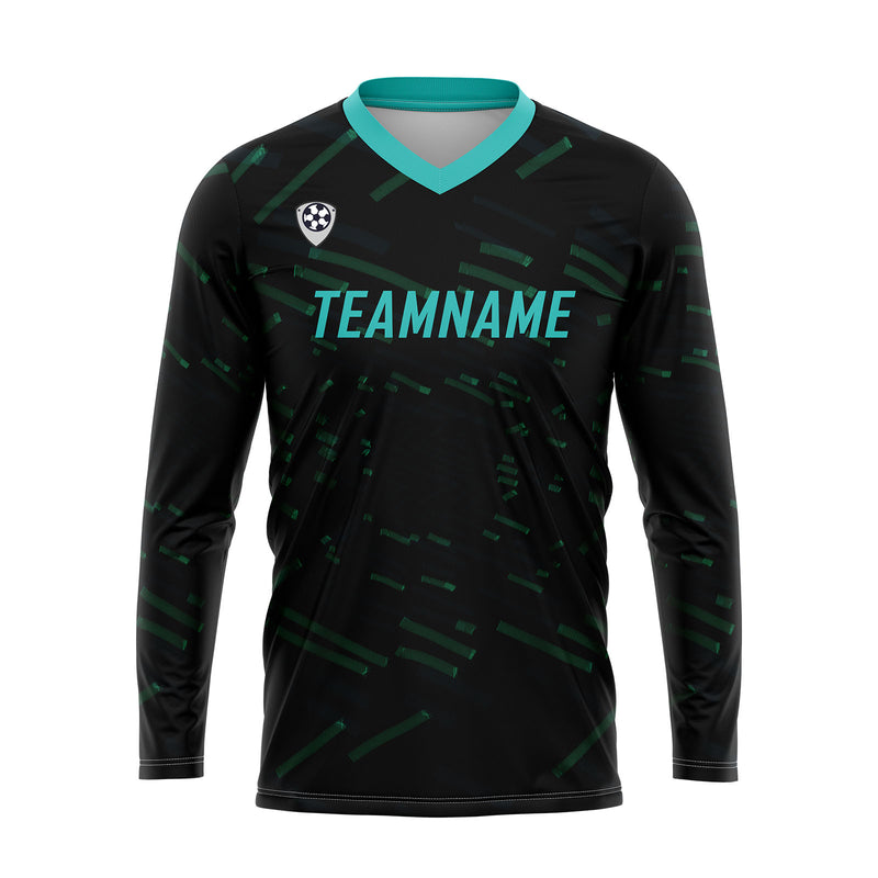 Custom Green Blue Basketball Soccer Football Shooting Long T-Shirt for Adults and Kids