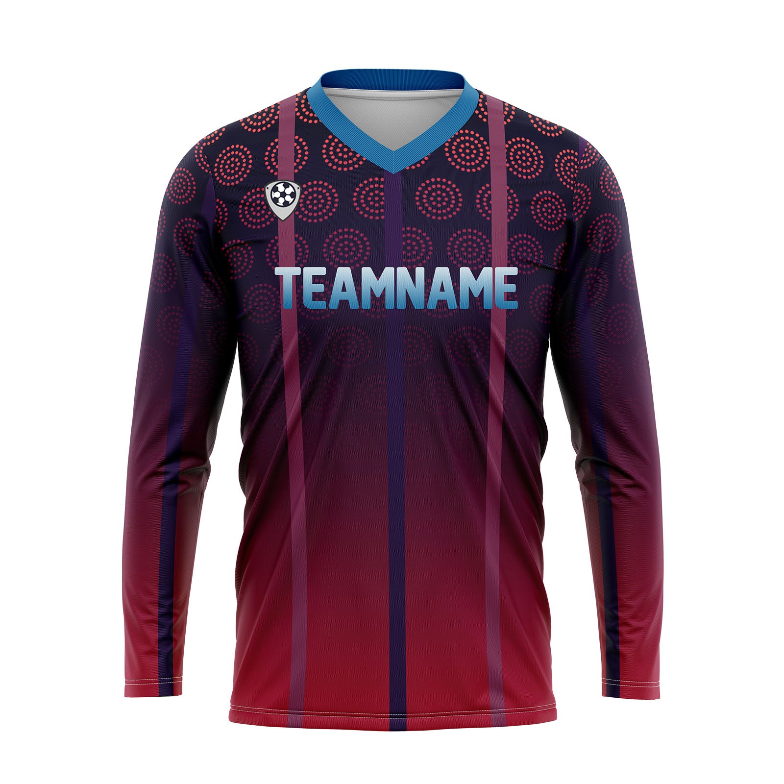 Custom Purple Blue Basketball Soccer Football Shooting Long T-Shirt for Adults and Kids enthsush