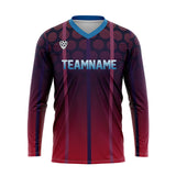 Custom Purple Blue Basketball Soccer Football Shooting Long T-Shirt for Adults and Kids