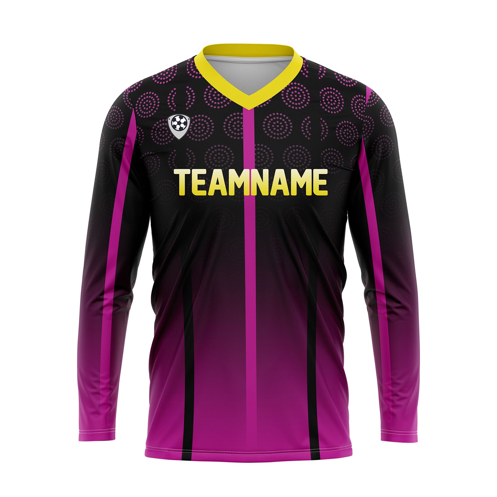 Custom Black Purple Yellow Basketball Soccer Football Shooting Long T-Shirt for Adults and Kids enthsush