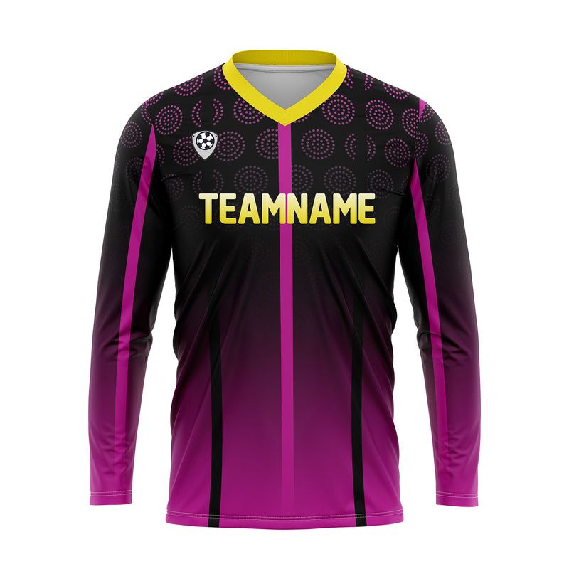 Custom Black Purple Yellow Basketball Soccer Football Shooting Long T-Shirt for Adults and Kids