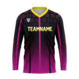 Custom Black Purple Yellow Basketball Soccer Football Shooting Long T-Shirt for Adults and Kids