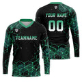 Custom Blue Green Basketball Soccer Football Shooting Long T-Shirt for Adults and Kids enthsush