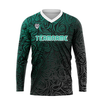 Custom Blue Green Basketball Soccer Football Shooting Long T-Shirt for Adults and Kids enthsush