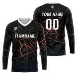 Custom Orange Blue Basketball Soccer Football Shooting Long T-Shirt for Adults and Kids