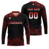 Custom Red Basketball Soccer Football Shooting Long T-Shirt for Adults and Kids