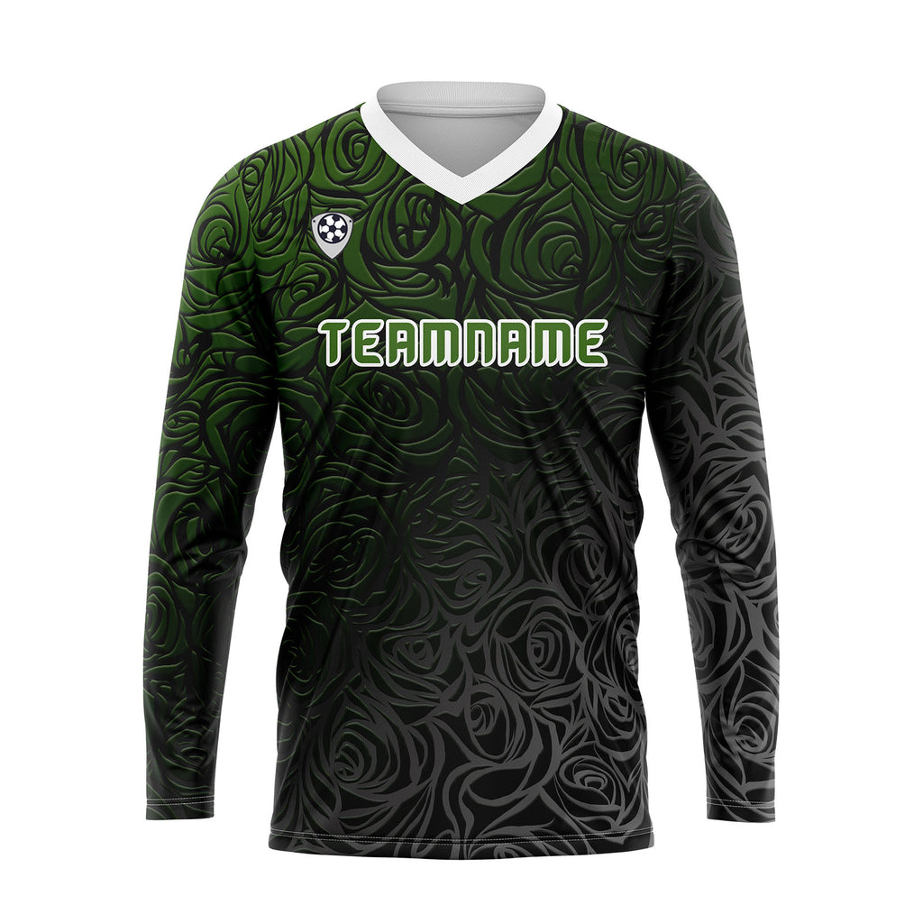 Custom Olive Green Basketball Soccer Football Shooting Long T-Shirt for Adults and Kids enthsush