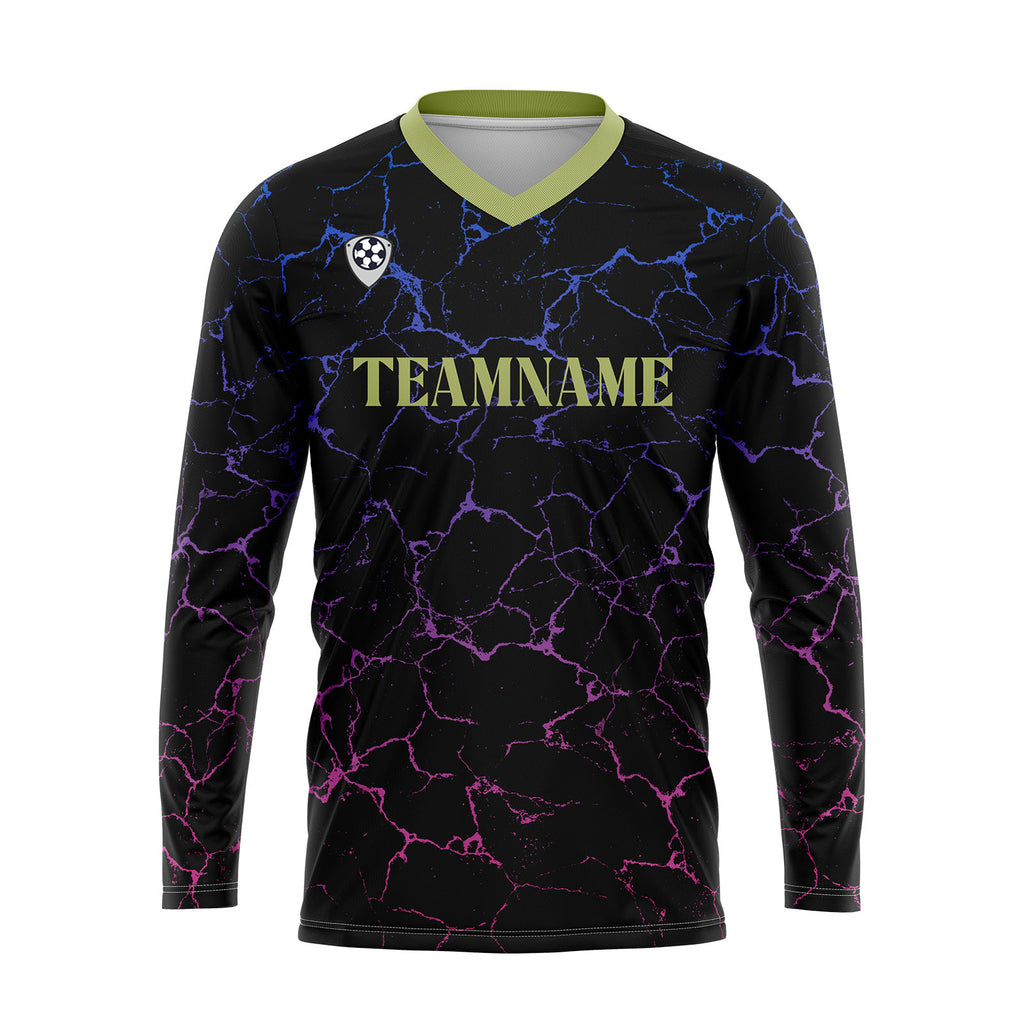 Custom Black Green Basketball Soccer Football Shooting Long T-Shirt for Adults and Kids enthsush