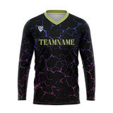 Custom Black Green Basketball Soccer Football Shooting Long T-Shirt for Adults and Kids