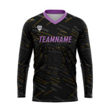 Custom Yellow Purple Basketball Soccer Football Shooting Long T-Shirt for Adults and Kids