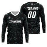 Custom Green White Basketball Soccer Football Shooting Long T-Shirt for Adults and Kids