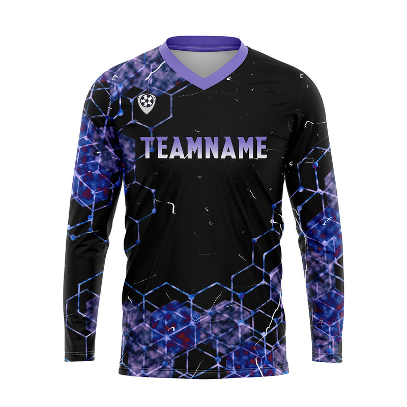 Custom Purple Basketball Soccer Football Shooting Long T-Shirt for Adults and Kids