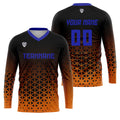Custom Orange Blue Basketball Soccer Football Shooting Long T-Shirt for Adults and Kids enthsush