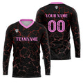 Custom Black Pink Basketball Soccer Football Shooting Long T-Shirt for Adults and Kids enthsush