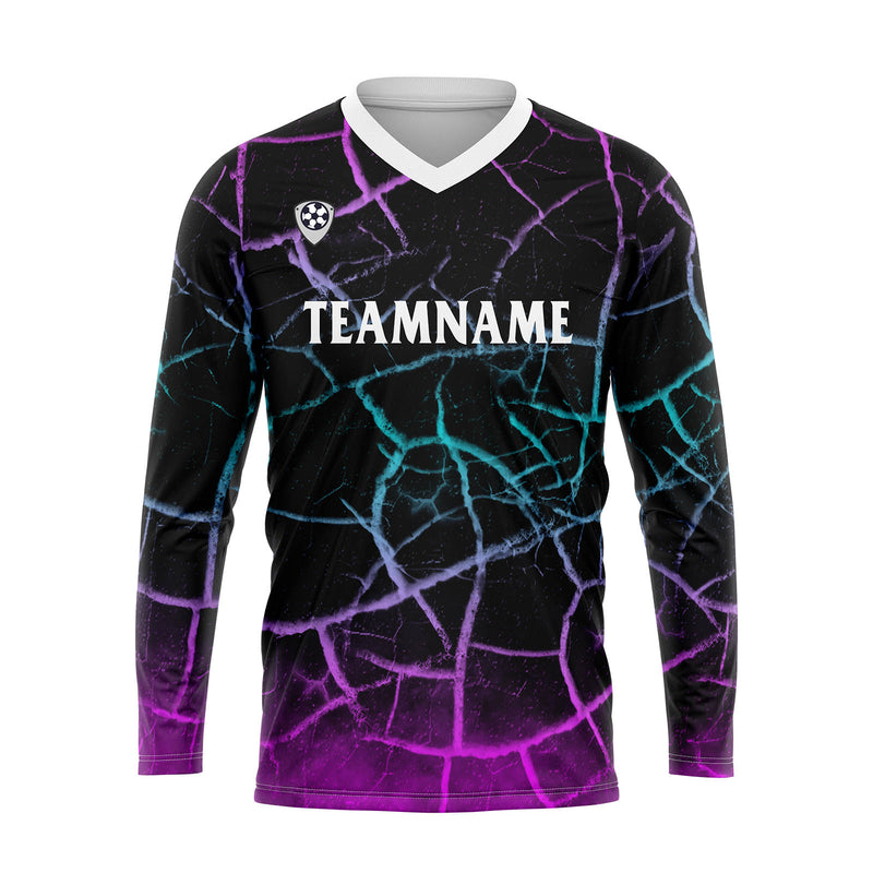 Custom Blue Powder Basketball Soccer Football Shooting Long T-Shirt for Adults and Kids