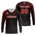 Custom Red Basketball Soccer Football Shooting Long T-Shirt for Adults and Kids enthsush