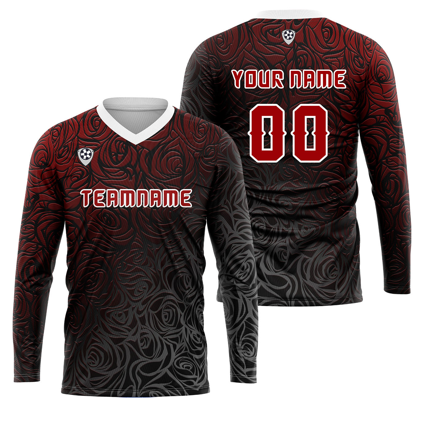 Custom Red Basketball Soccer Football Shooting Long T-Shirt for Adults and Kids enthsush