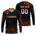 Custom  Orange Basketball Soccer Football Shooting Long T-Shirt for Adults and Kids enthsush