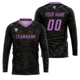 Custom Yellow Purple Basketball Soccer Football Shooting Long T-Shirt for Adults and Kids