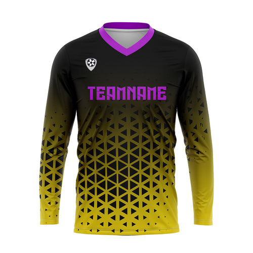 Custom  Yellow Purple Basketball Soccer Football Shooting Long T-Shirt for Adults and Kids enthsush