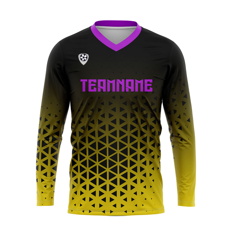 Custom  Yellow Purple Basketball Soccer Football Shooting Long T-Shirt for Adults and Kids