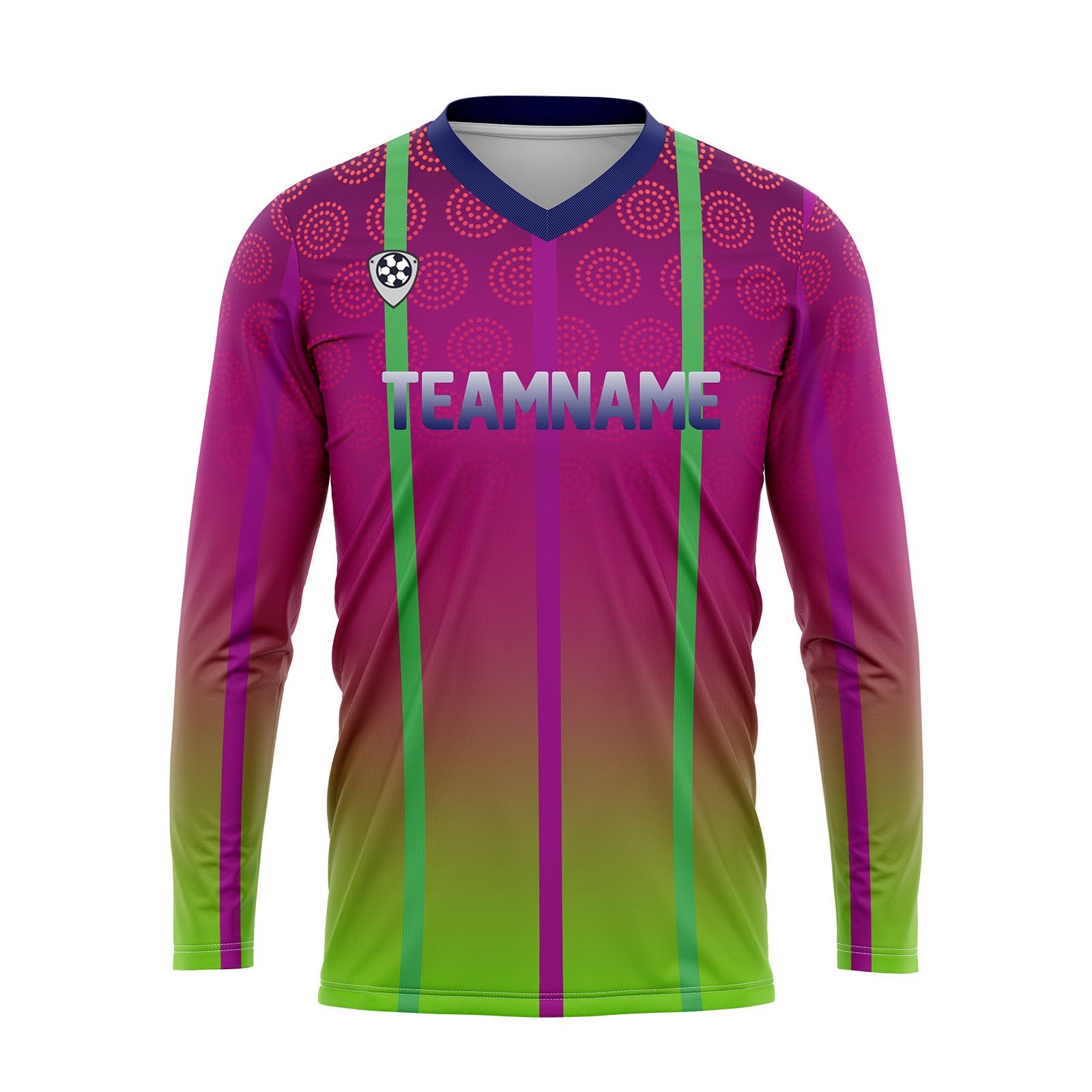 Custom Green Purple Basketball Soccer Football Shooting Long T-Shirt for Adults and Kids enthsush