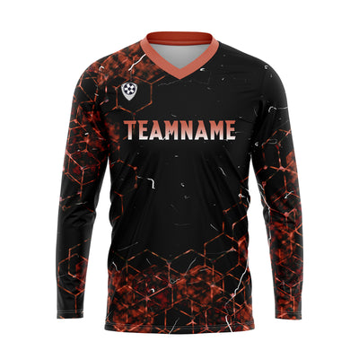 Custom  Orange Basketball Soccer Football Shooting Long T-Shirt for Adults and Kids enthsush