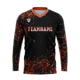 Custom  Orange Basketball Soccer Football Shooting Long T-Shirt for Adults and Kids
