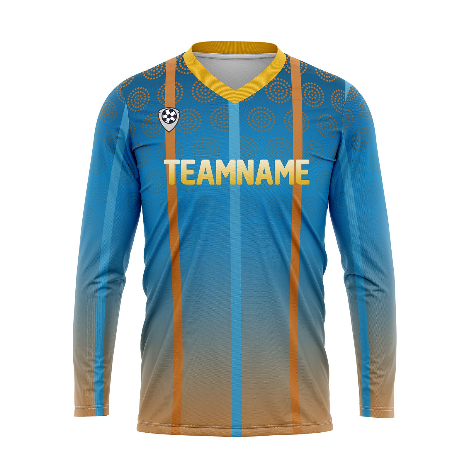 Custom Blue Orange Basketball Soccer Football Shooting Long T-Shirt for Adults and Kids enthsush