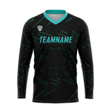 Custom Green Blue Basketball Soccer Football Shooting Long T-Shirt for Adults and Kids