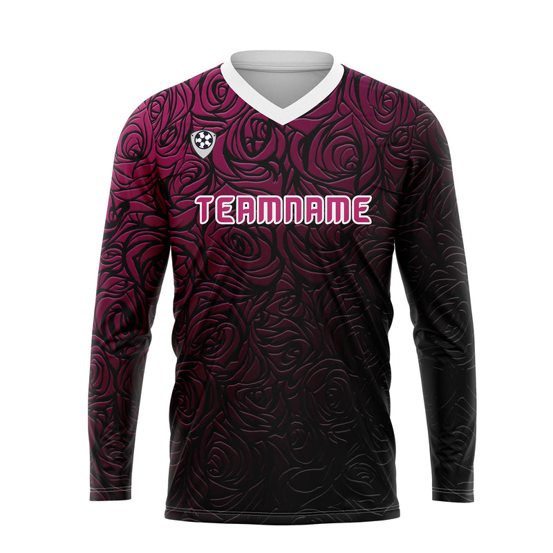 Custom Rose Basketball Soccer Football Shooting Long T-Shirt for Adults and Kids