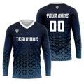 Custom Blue White Basketball Soccer Football Shooting Long T-Shirt for Adults and Kids enthsush