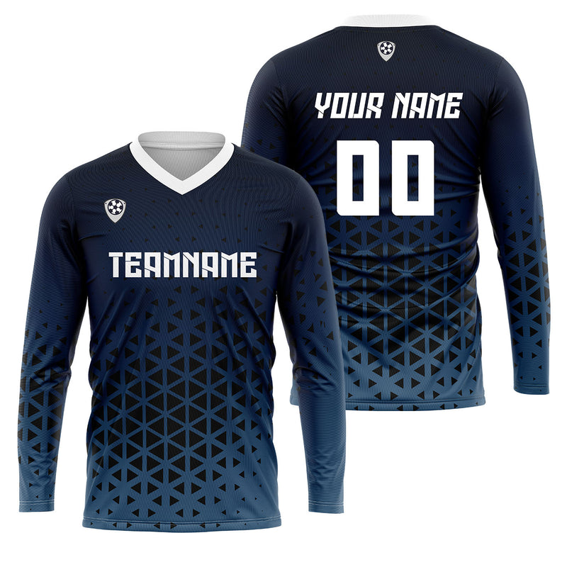 Custom Blue White Basketball Soccer Football Shooting Long T-Shirt for Adults and Kids