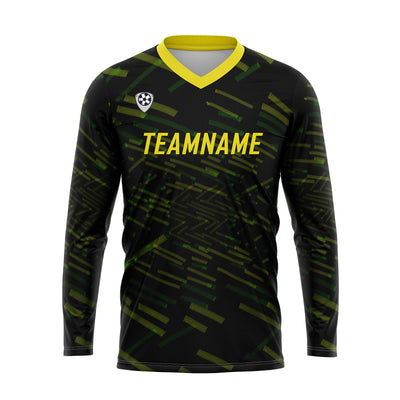 Custom Green Yellow Basketball Soccer Football Shooting Long T-Shirt for Adults and Kids enthsush