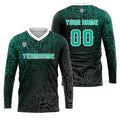 Custom Blue Green Basketball Soccer Football Shooting Long T-Shirt for Adults and Kids enthsush