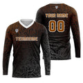 Custom Brown Basketball Soccer Football Shooting Long T-Shirt for Adults and Kids enthsush
