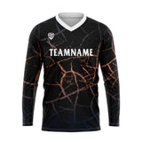 Custom Orange Blue Basketball Soccer Football Shooting Long T-Shirt for Adults and Kids