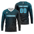 Custom Blue Basketball Soccer Football Shooting Long T-Shirt for Adults and Kids enthsush