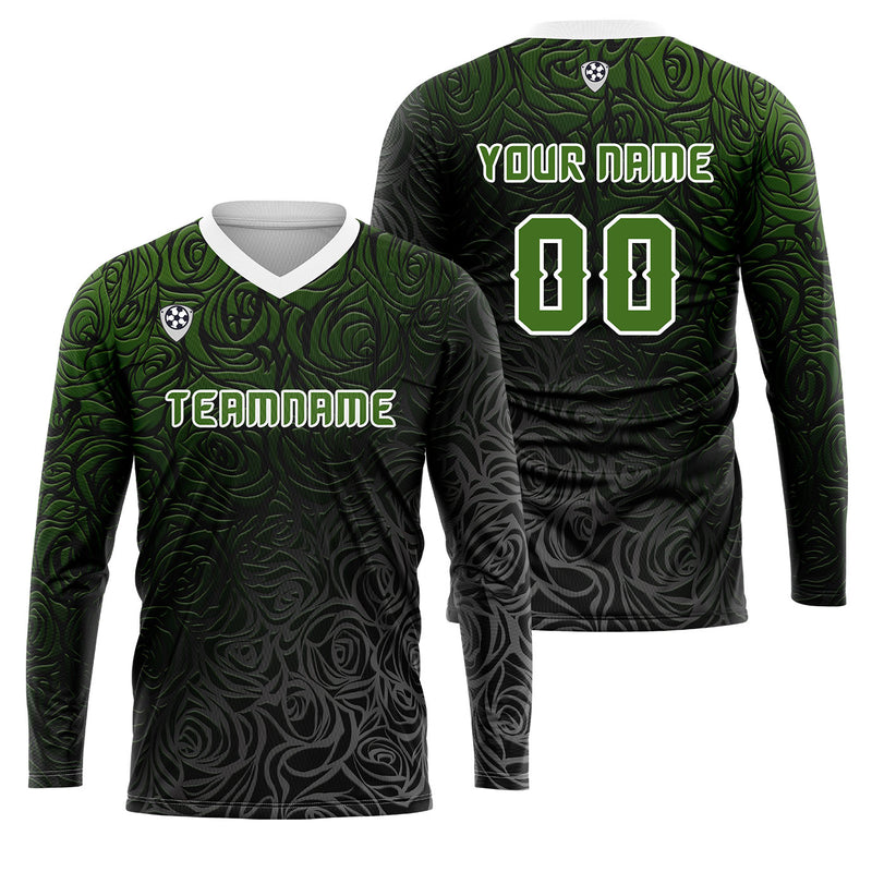 Custom Olive Green Basketball Soccer Football Shooting Long T-Shirt for Adults and Kids